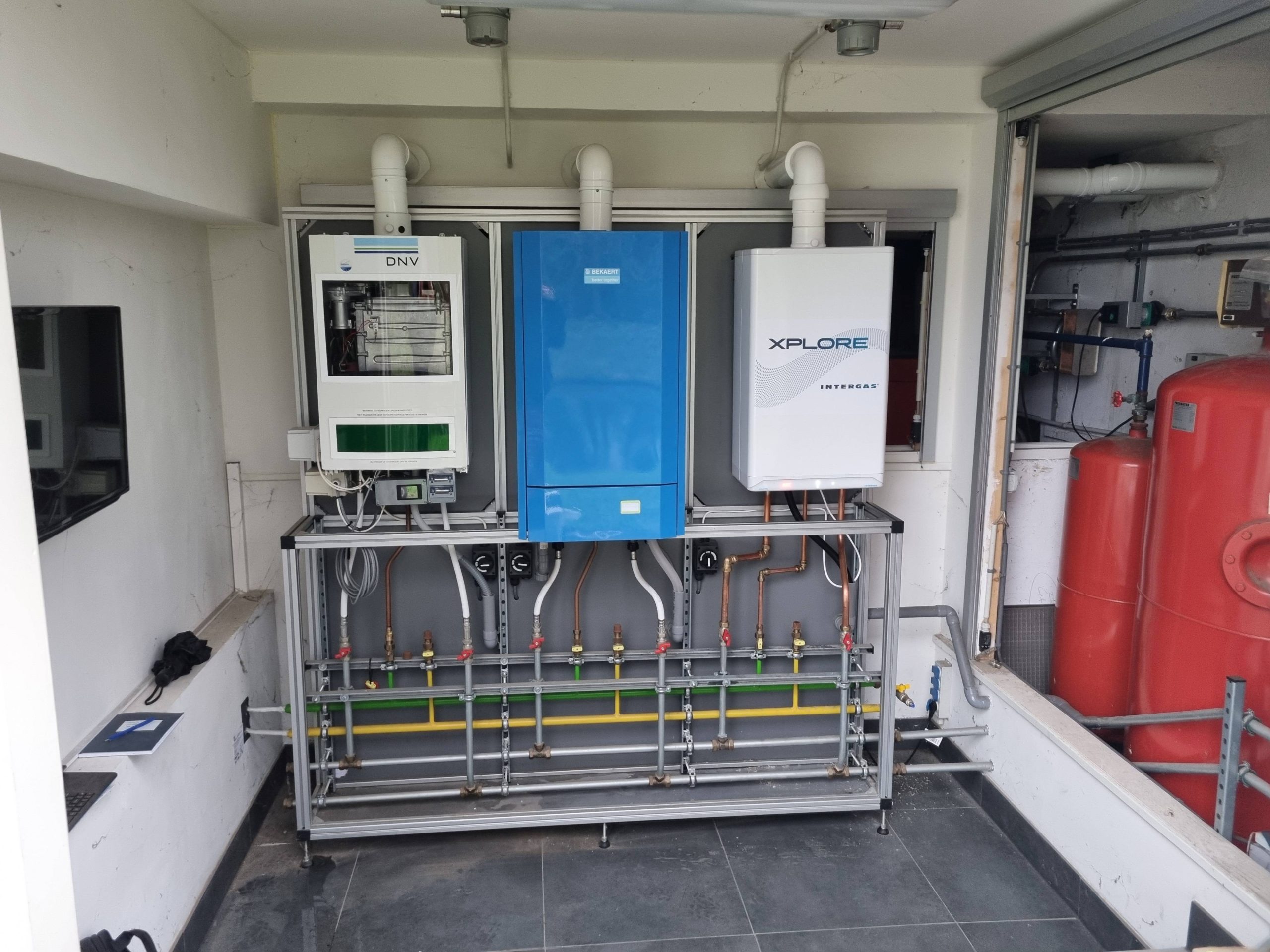 Nieuwe waterstofketel bij proeflocatie in Rozenburg
